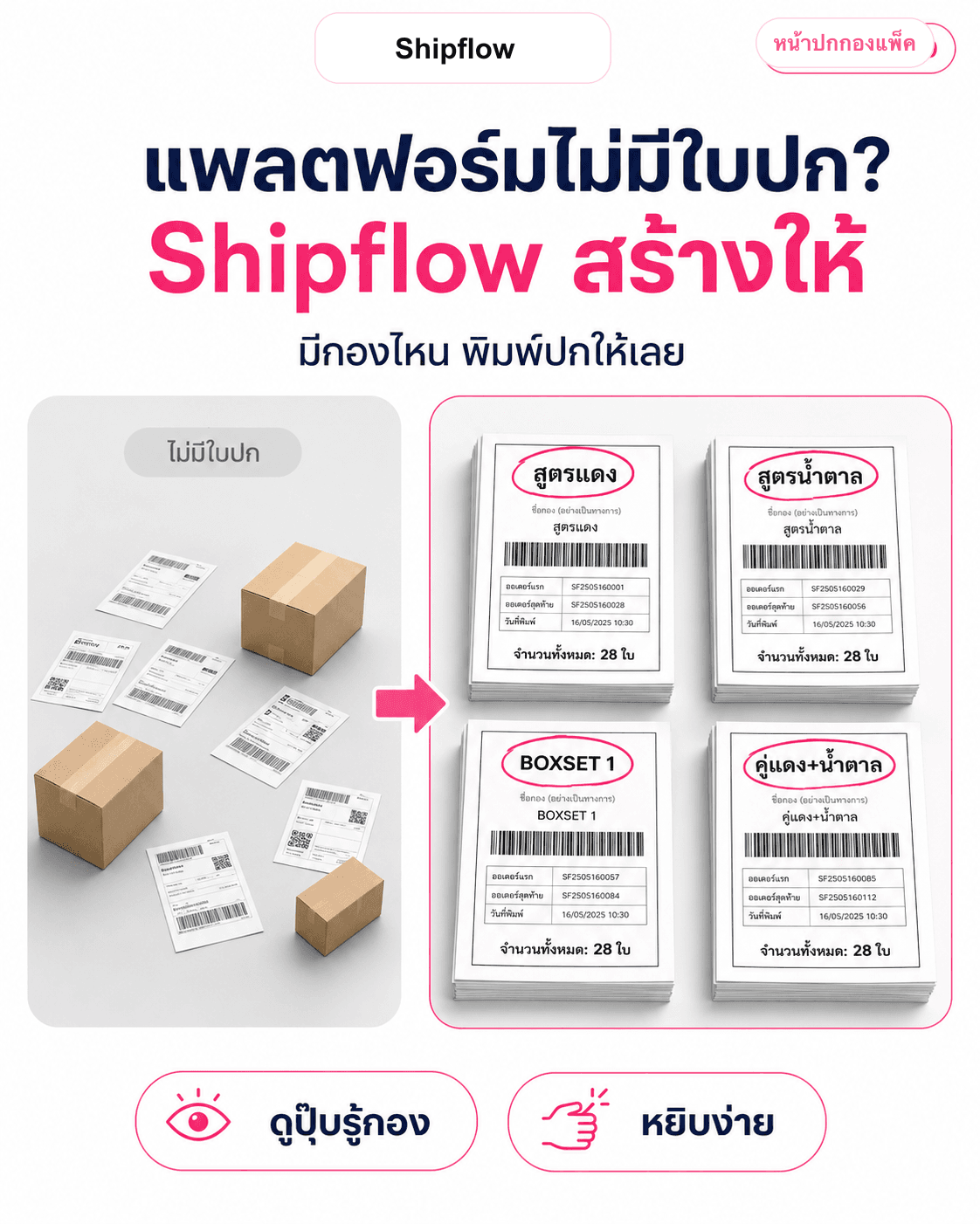 ตัวอย่างหน้าปกกองแพ็ค